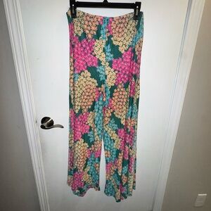 True Vintage Made in USA 1970s Floral Wide-Leg Flare Pants